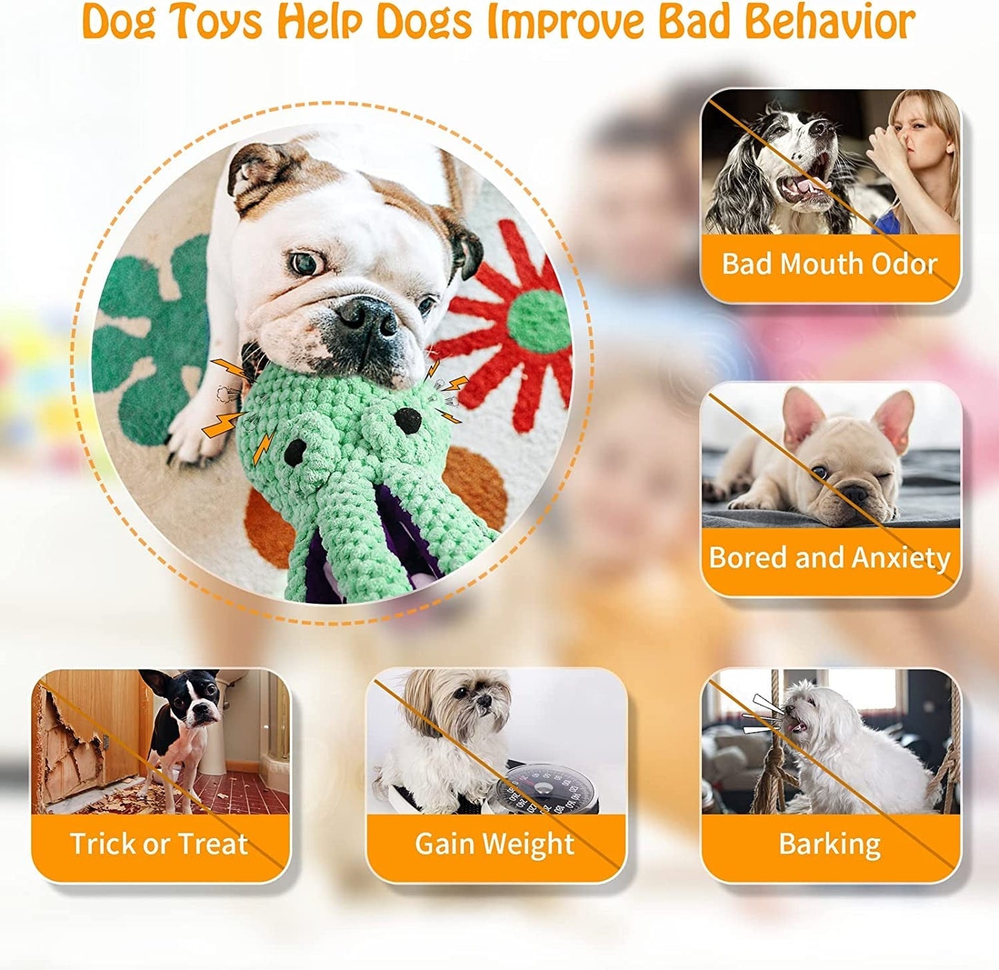 Large Squeaky Plush Dog Toy for Aggressive Chewers – Durable Soft Fabric Toy for Medium & Large Dogs – Chew, Tug, Fetch & Cuddle - Paw Fit Gears