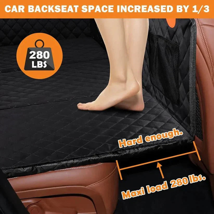 6 - In - 1 Dog Car Seat Cover for Back Seat, Waterproof Dog Car Hammock with Mesh Window, Non - Slip Pet Backseat Protector for Cars, Trucks and Suvs - Paw Fit Gears